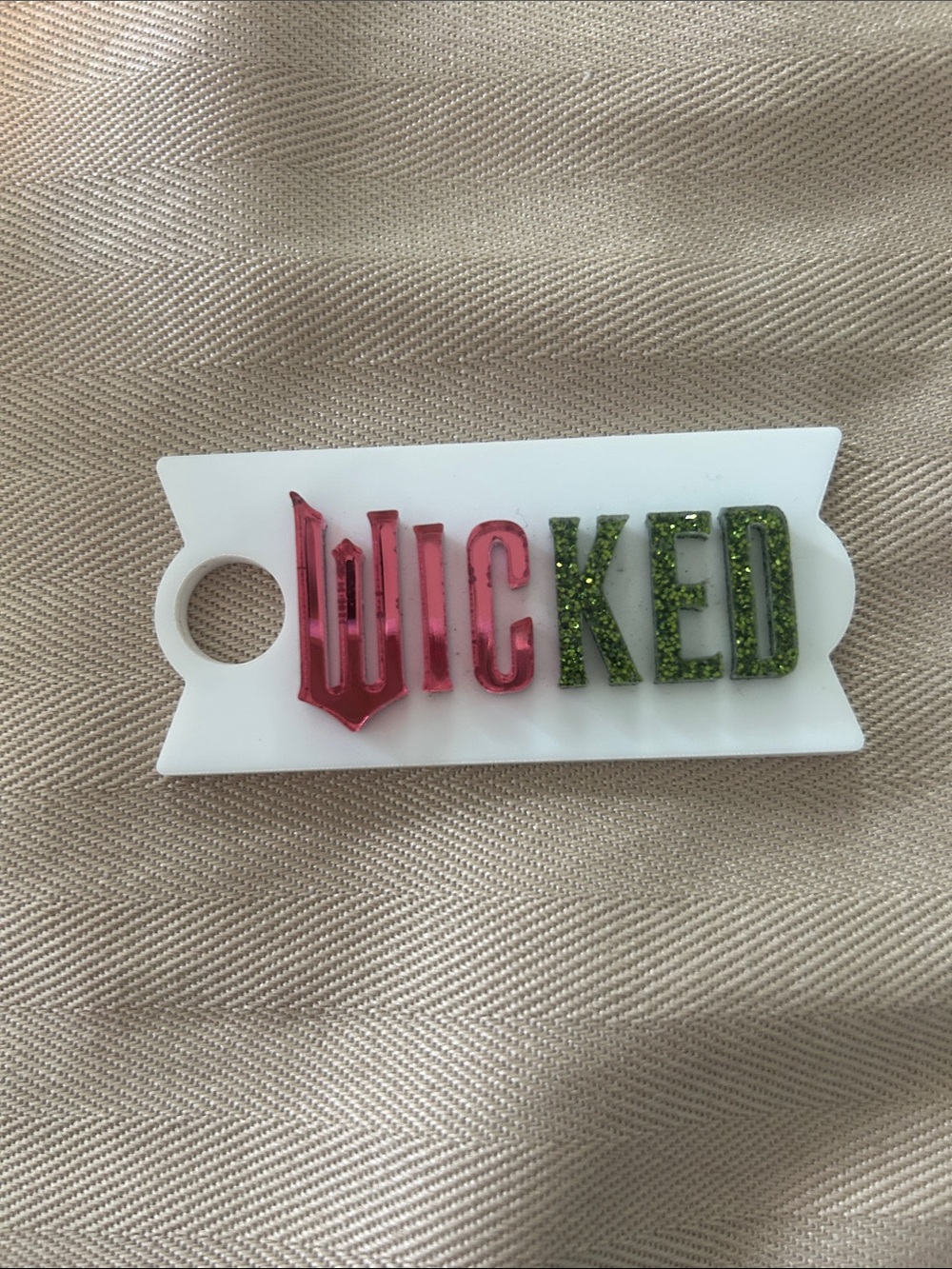 Wicked Glitter Letter Stanley 30oz Cup plate- Pink & Green